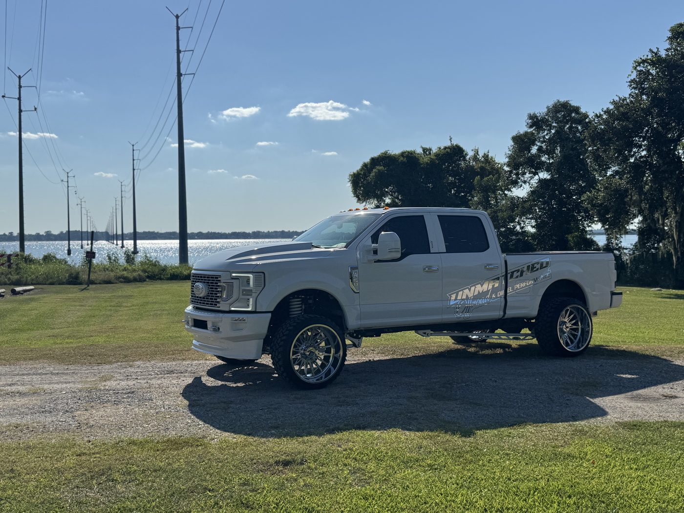2017 Ford F-250 — front three-quarter, Carli leveled stance